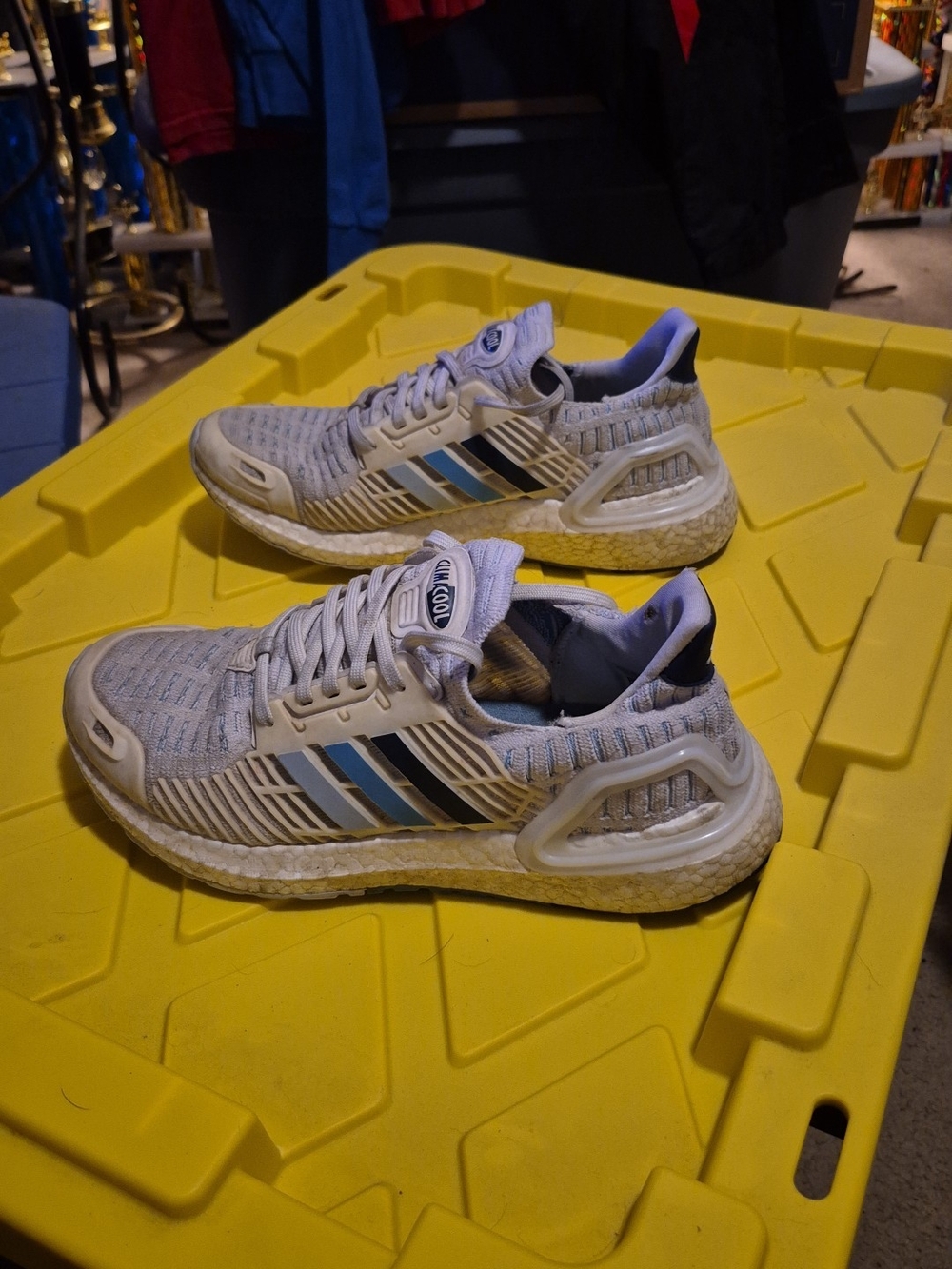 Adidas White & Light Blue Running Sneakers